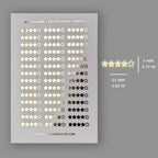 Foiled Star Rating Stickers - Clear or White Sticker Paper