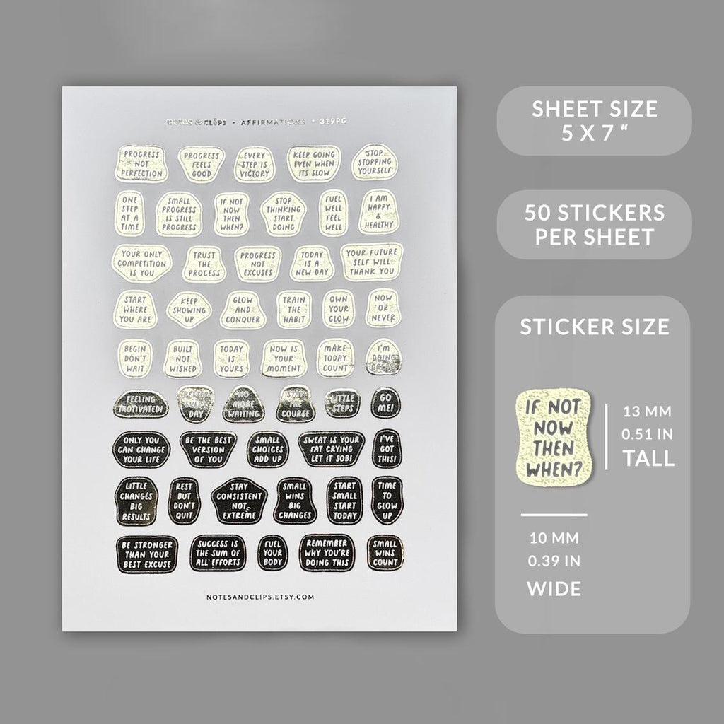 Foiled Motivational Planner Stickers