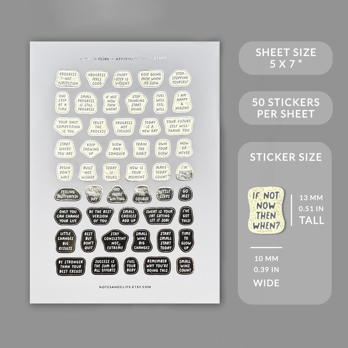 Foiled Motivational Planner Stickers