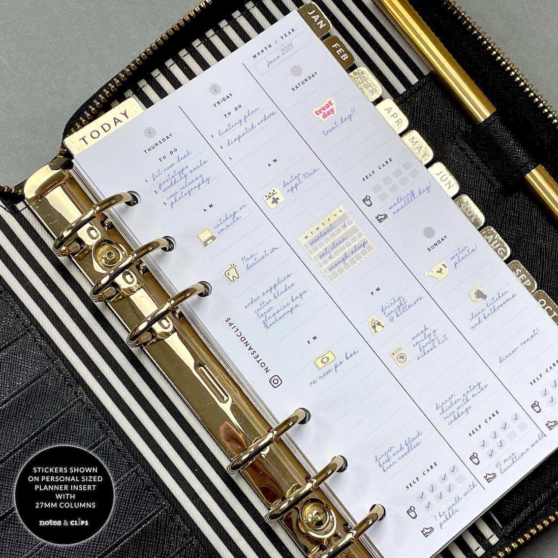 Foiled Weekly Tracker Stickers