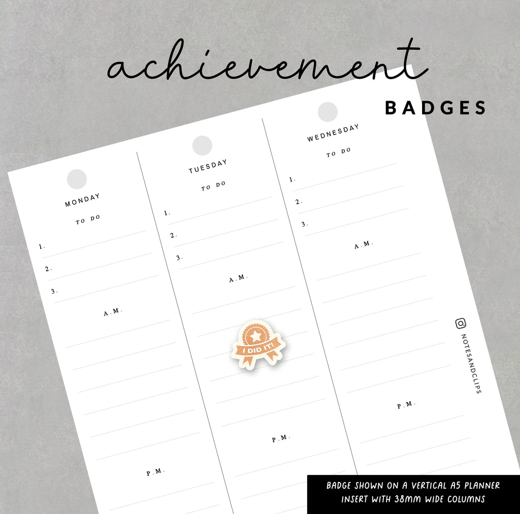 Foil Achievement Stickers: Planner Reward Stickers