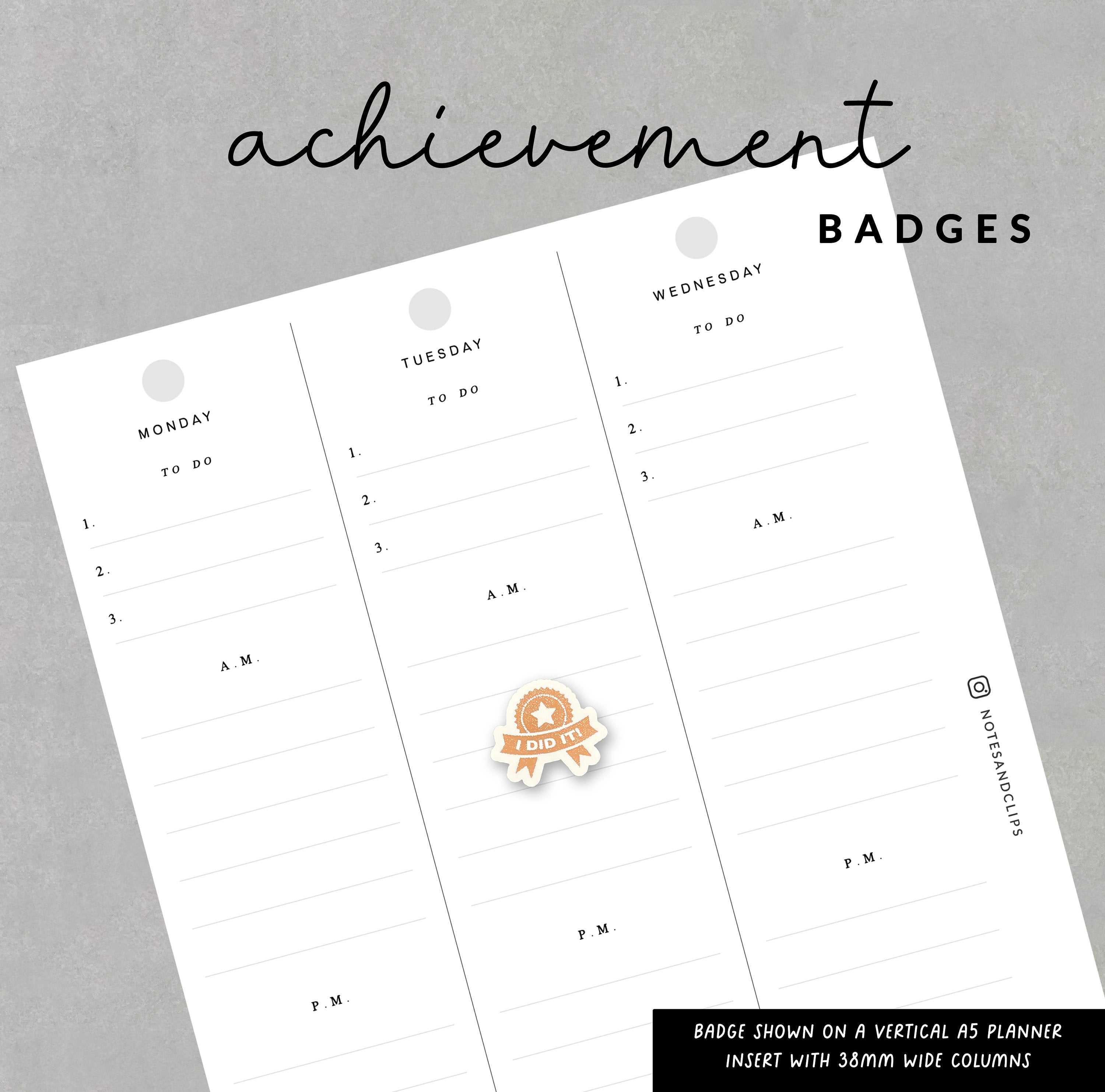 Foil Achievement Stickers: Planner Reward Stickers