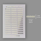 Foiled Star Rating Stickers - Clear or White Sticker Paper