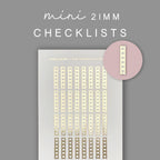Mini Checklist Planner Stickers: Foiled List Stickers for Hobonichi Weeks