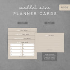 Pack of 8 Planner Cards - Black and White, Minimalistic Planner