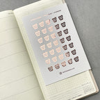 Mini Grocery Cart Planner Stickers: Foiled Hobonichi Weeks Stickers