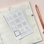 Blush Pink Foiled Mini Planner Stickers: Hobonichi Weeks (21mm)