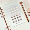 Foiled Walking Shoe Planner Stickers: 9mm Exercise Stickers