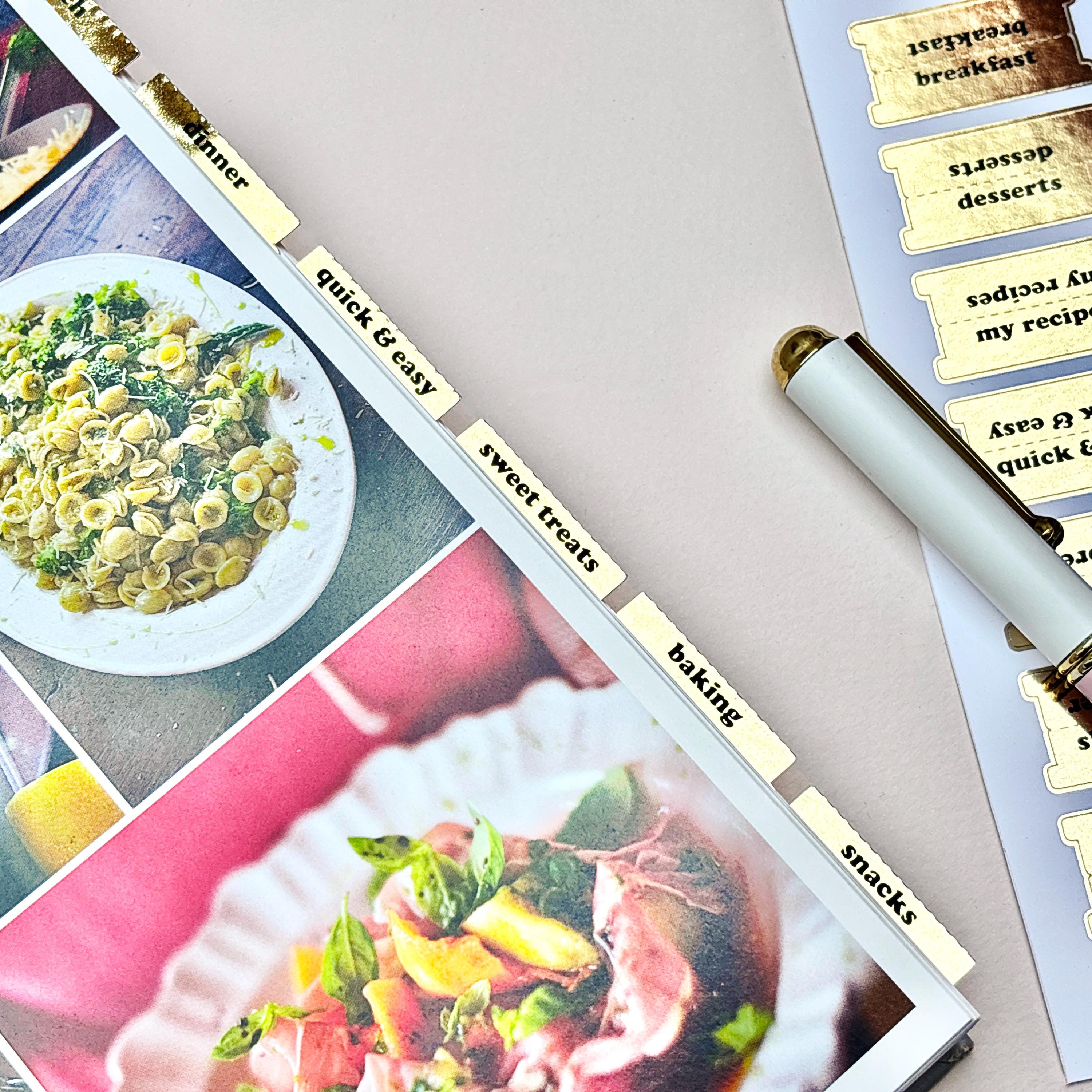 Recipe Book Tabs