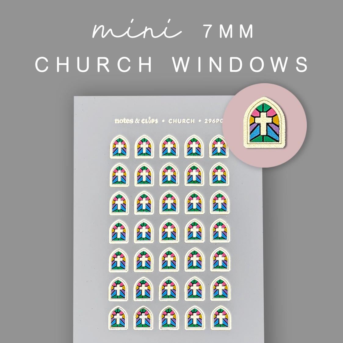 Foiled Church Window Stickers
