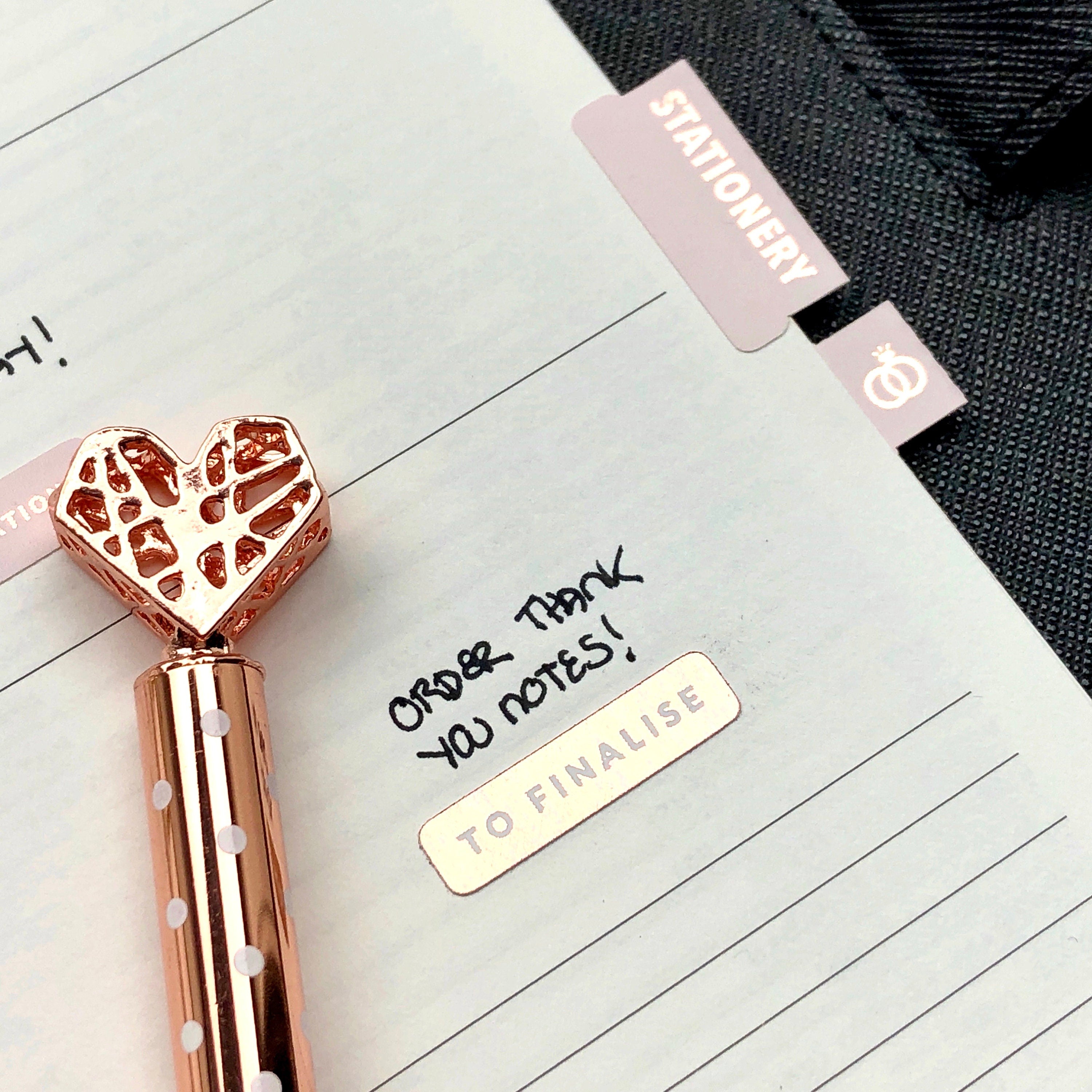 Foiled Wedding Planning Stickers: Task Status Labels