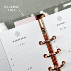 Foiled Planner Bookmarks: Blush Pink Ringbound Page Markers (Set of 3)