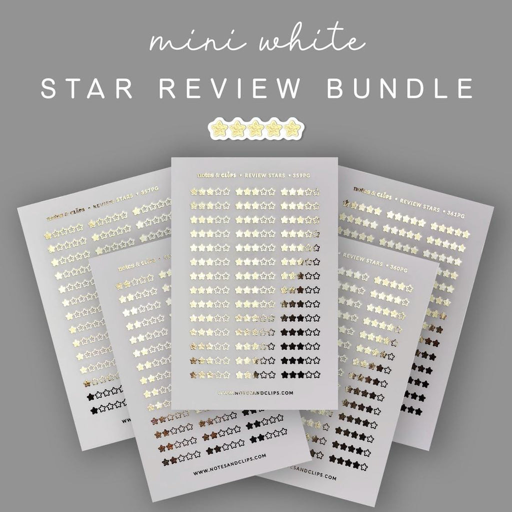 Foiled Star Rating 5 Sheet Sticker Bundle