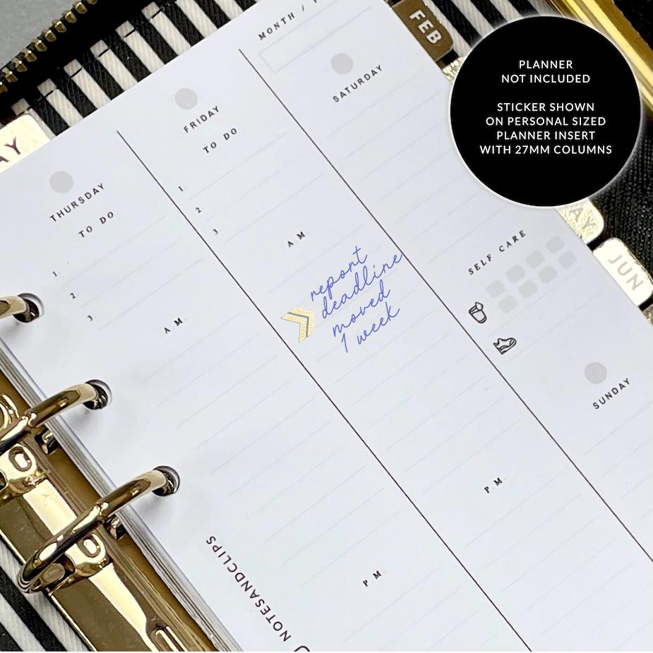 Foiled Double Chevron Stickers