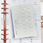 Foiled Mini Half Box Planner Stickers: Decorative