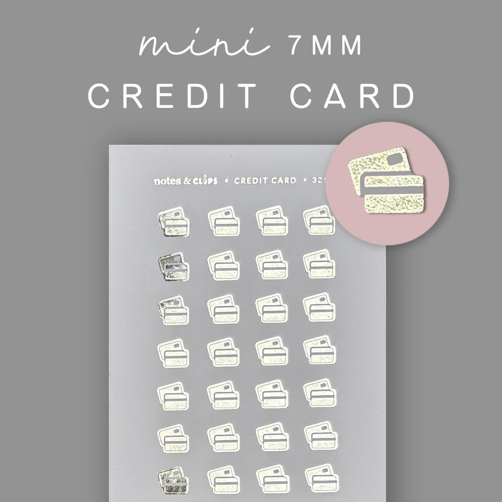 Foiled Credit Card Planner Stickers