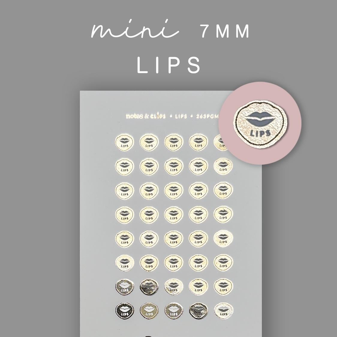 Foiled Lip Planner Stickers: Mini Beauty Icons