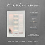 Foiled Mini Divider Stickers: Hobonichi Weeks Planner