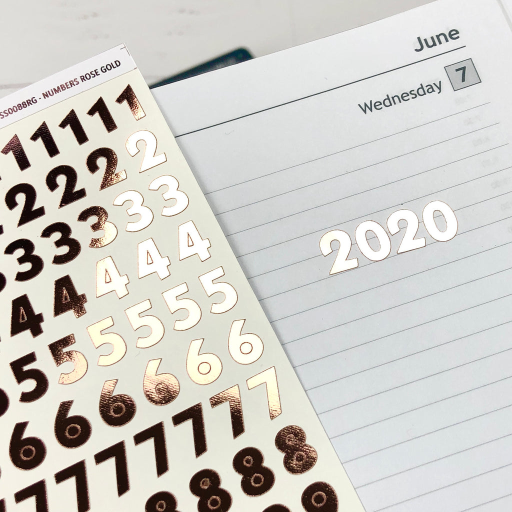 Foiled Number Stickers