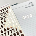 Foiled Number Stickers