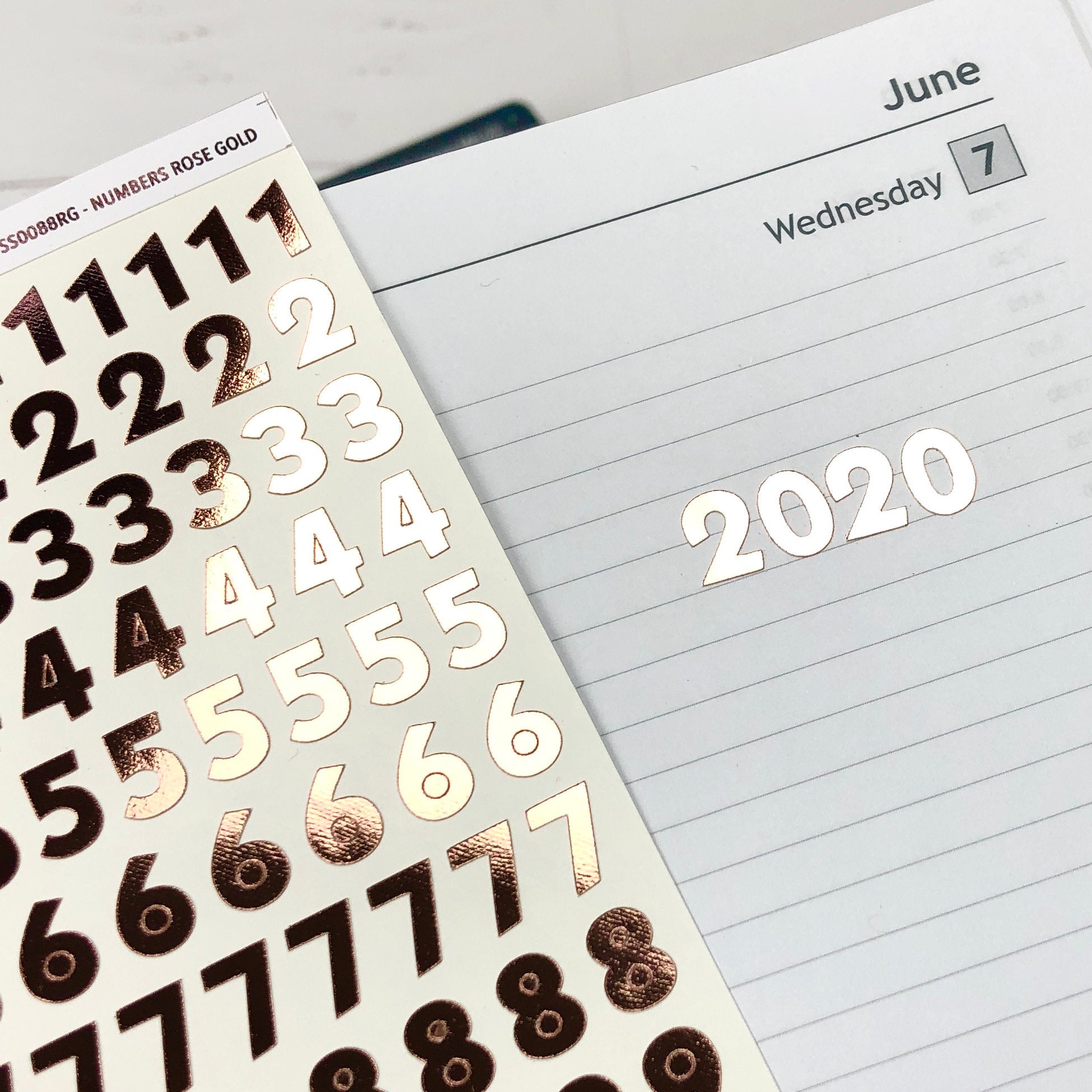 Foiled Number Stickers