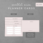 Pack of 8 Planner Cards - Blush, Nude and White