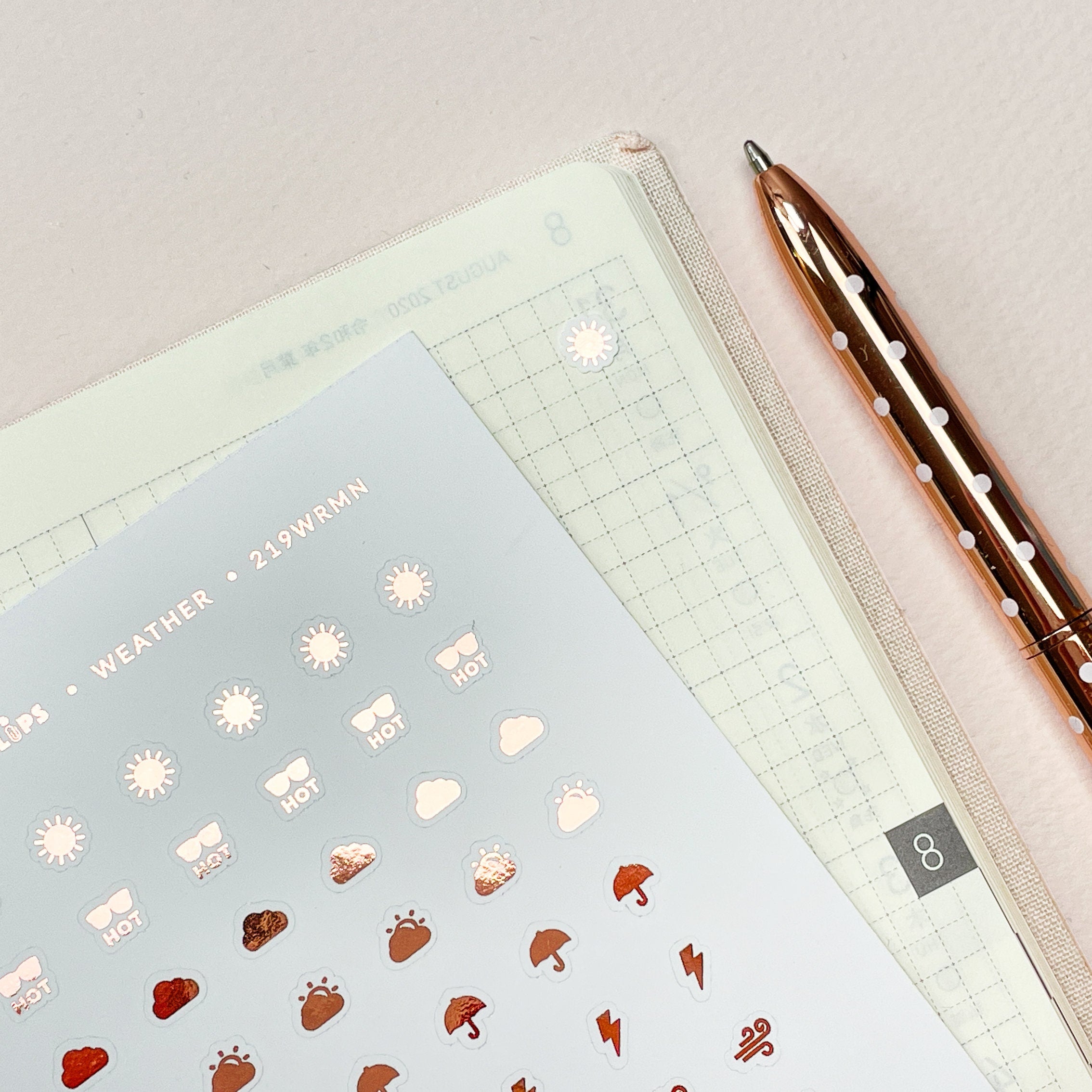 Mini Weather Planner Stickers: 6mm Icon Stickers