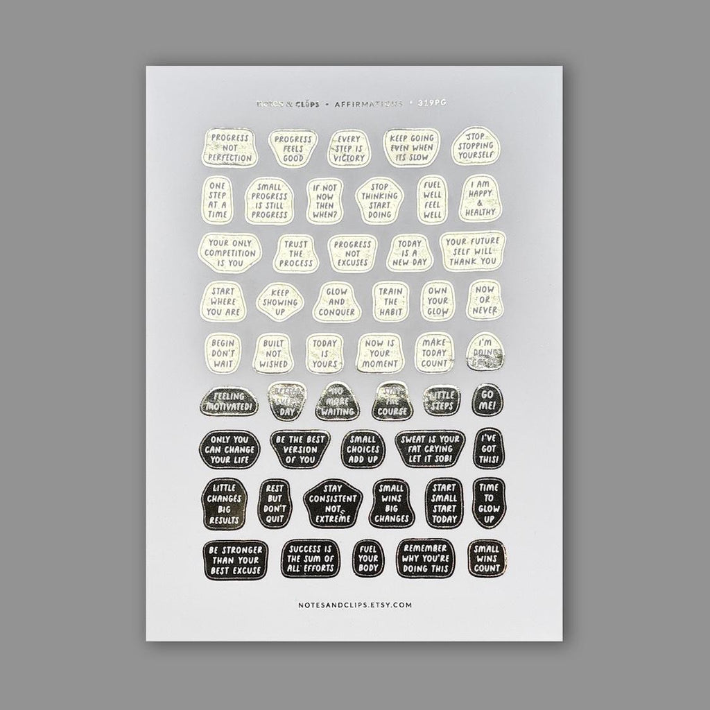 Foiled Motivational Planner Stickers