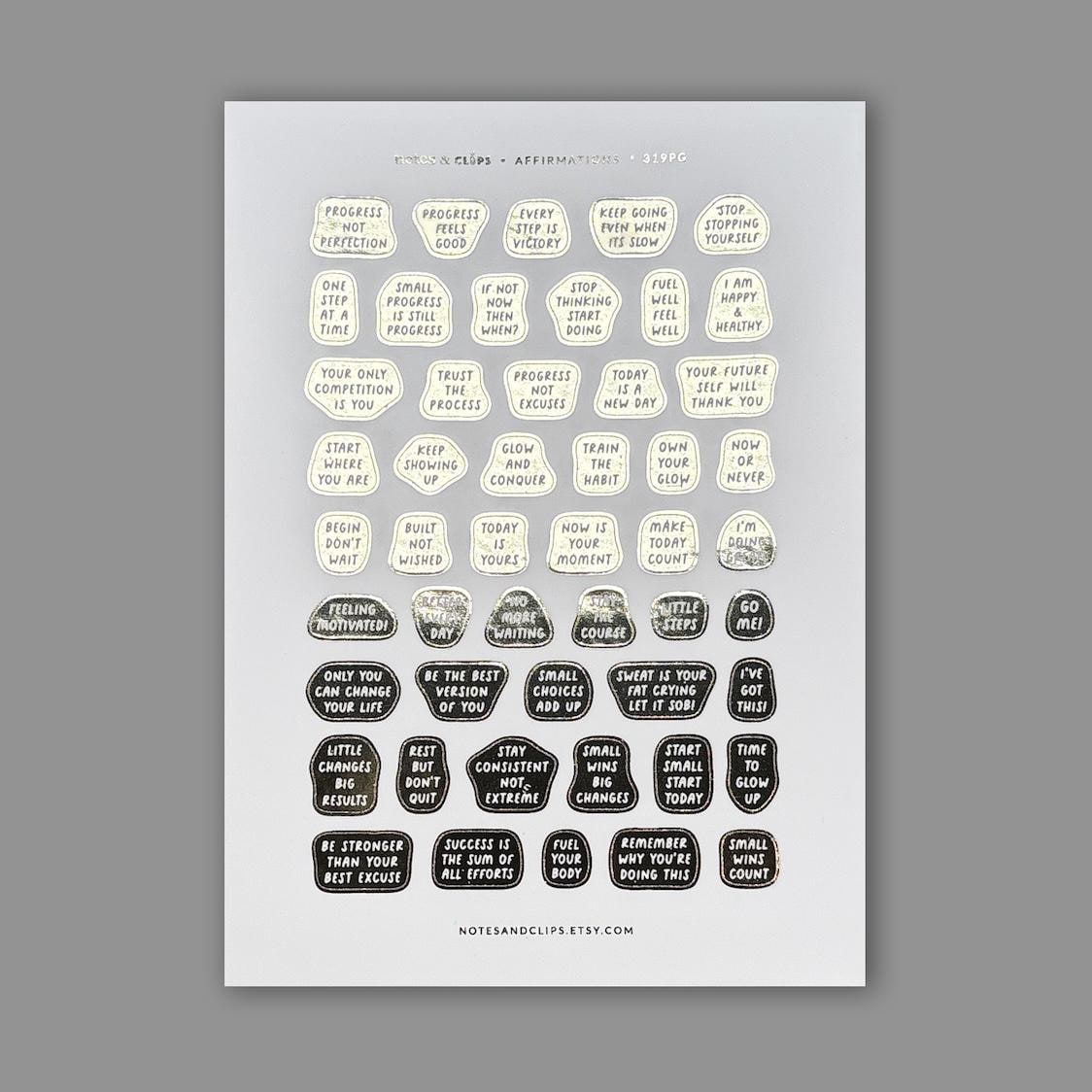 Foiled Motivational Planner Stickers