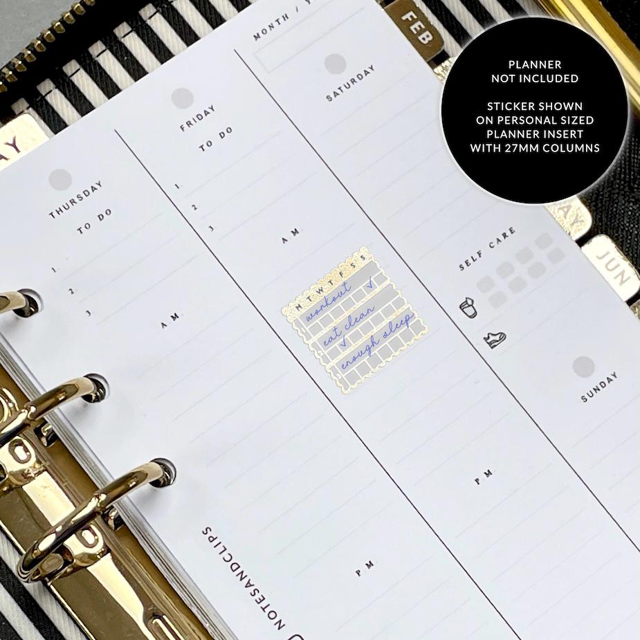 Foiled Weekly Tracker Stickers