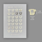 Foiled Towel Planner Stickers: Mini Icon Stickers