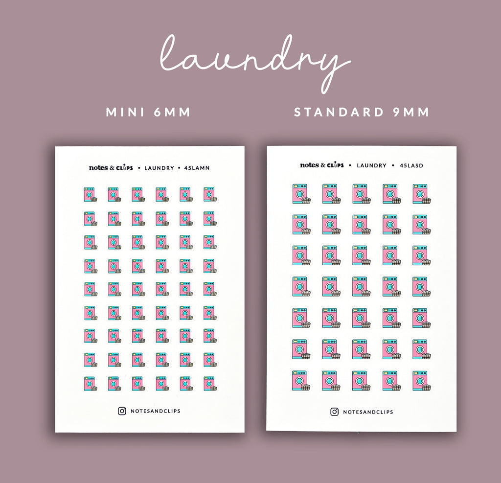 Cleaning Chore Planner Stickers: Mini Icon Set