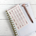 Blush & Foil Small Monthly Tabs