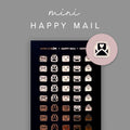 Foiled Happy Mail Mini Planner Icon Stickers