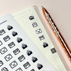 Foiled Happy Mail Mini Planner Icon Stickers