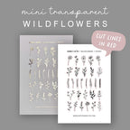 Transparent Wildflower Stickers - Foiled Clear Deco Sticker