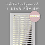 Foiled Star Rating Stickers - Clear or White Sticker Paper