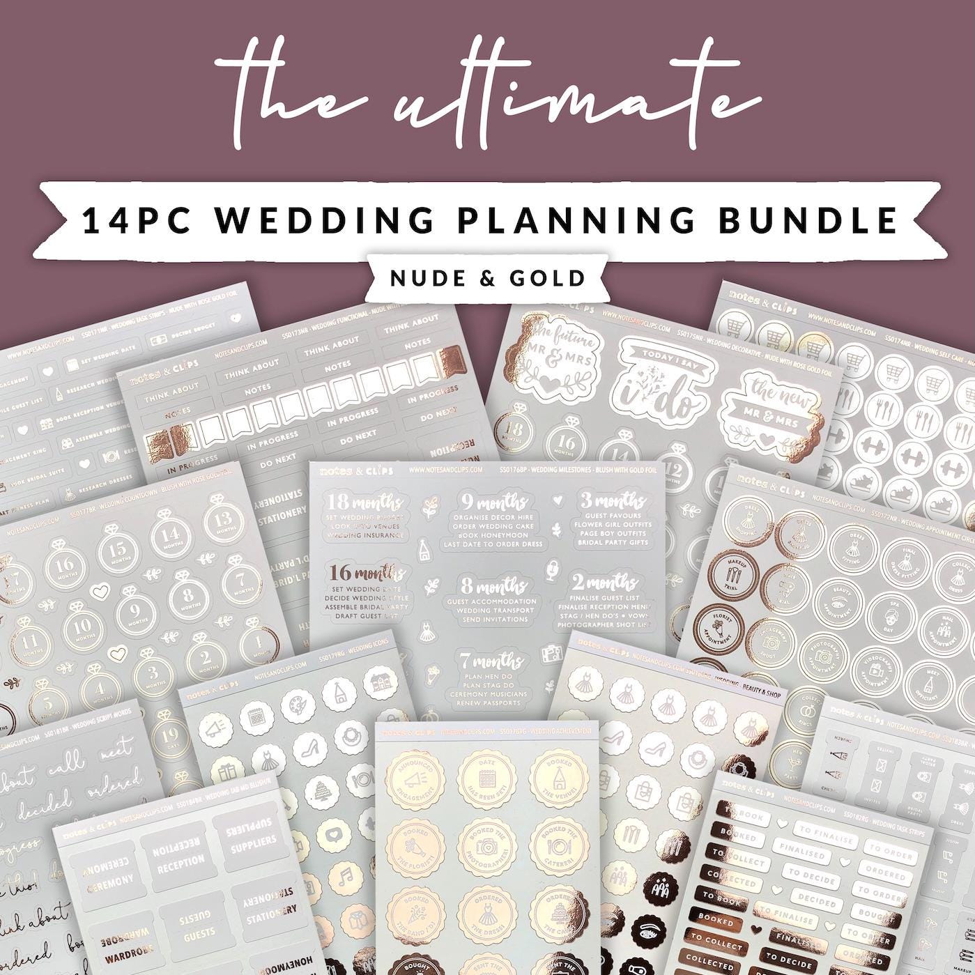 Foiled Appointment Stickers - Wedding Planning Stickers