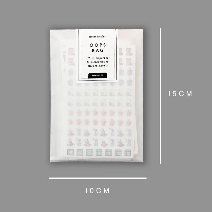 Pack of 10 Non-Foiled Oops Planner Stickers