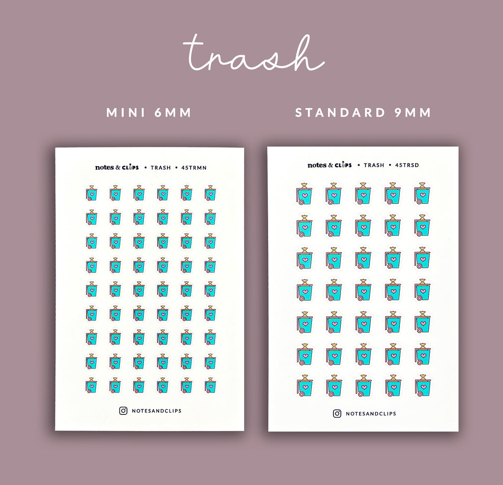 Cleaning Chore Planner Stickers: Mini Icon Set