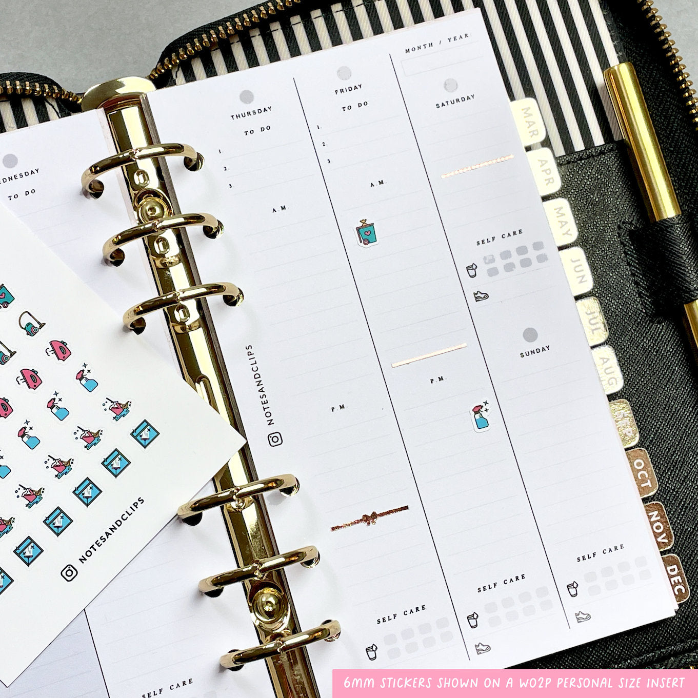 Cleaning Chore Planner Stickers: Mini Icon Set