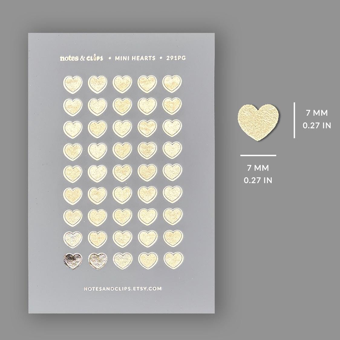 Foiled Mini Heart Stickers