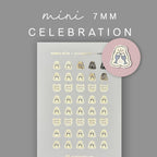 Gold Foil Celebration Stickers: Planner Icons