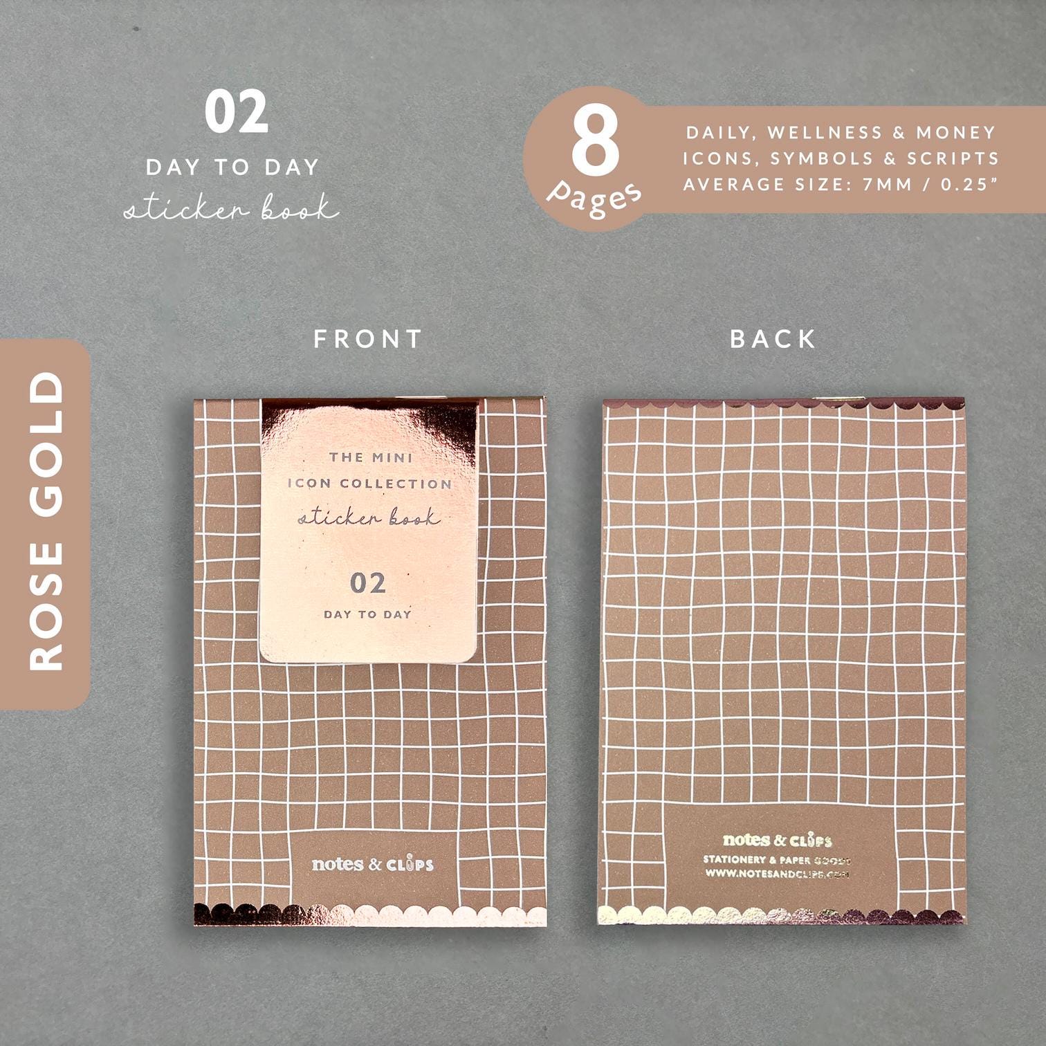 Day to Day Icon Sticker Book: Mini Planner Stickers