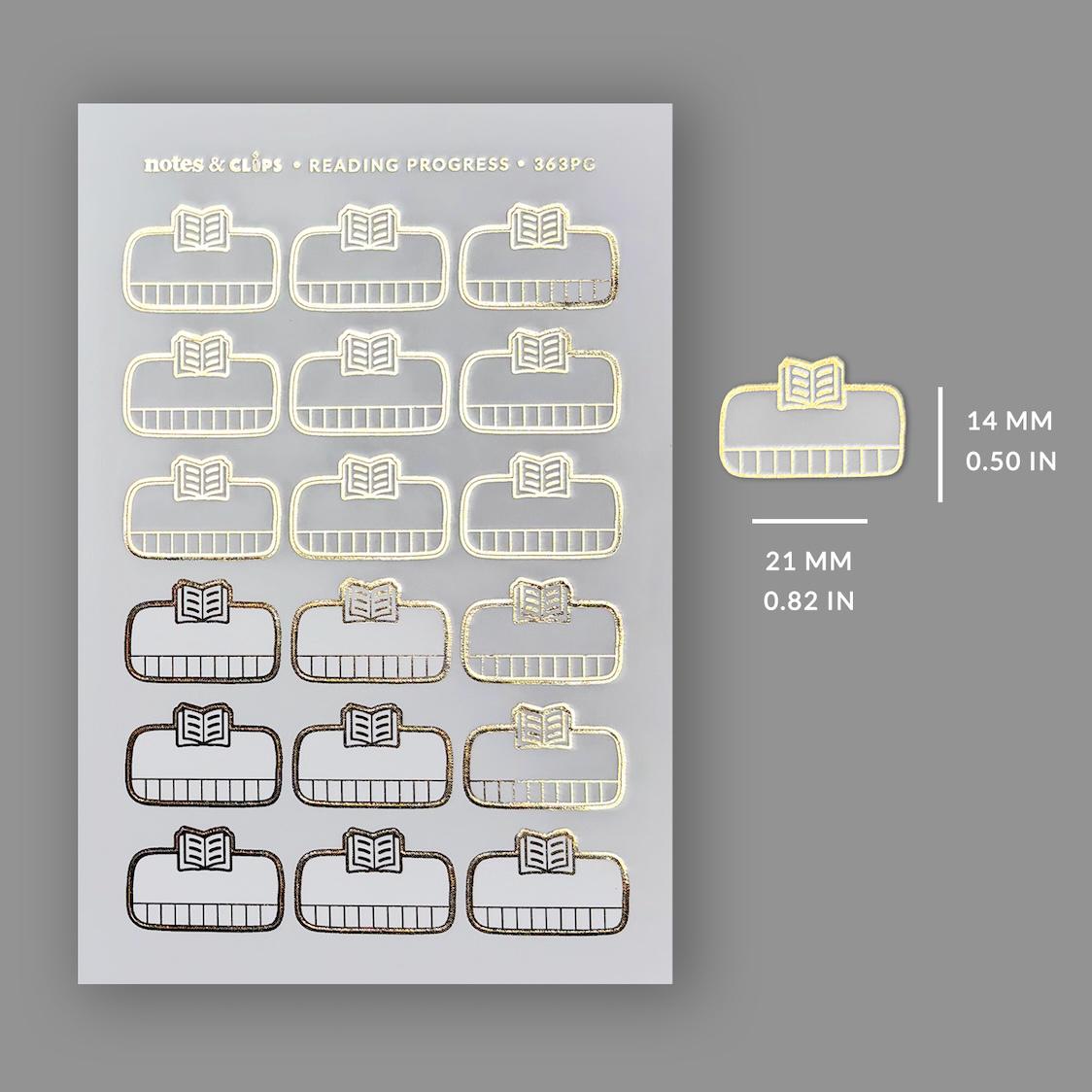 Reading Tracker Sticker Sheet