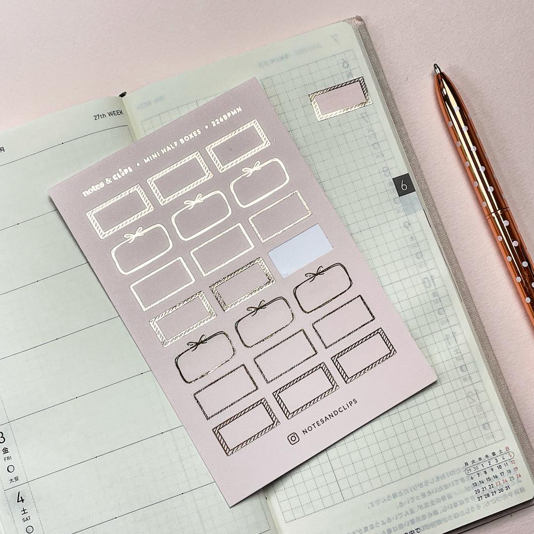 Mini Half Box Note Stickers