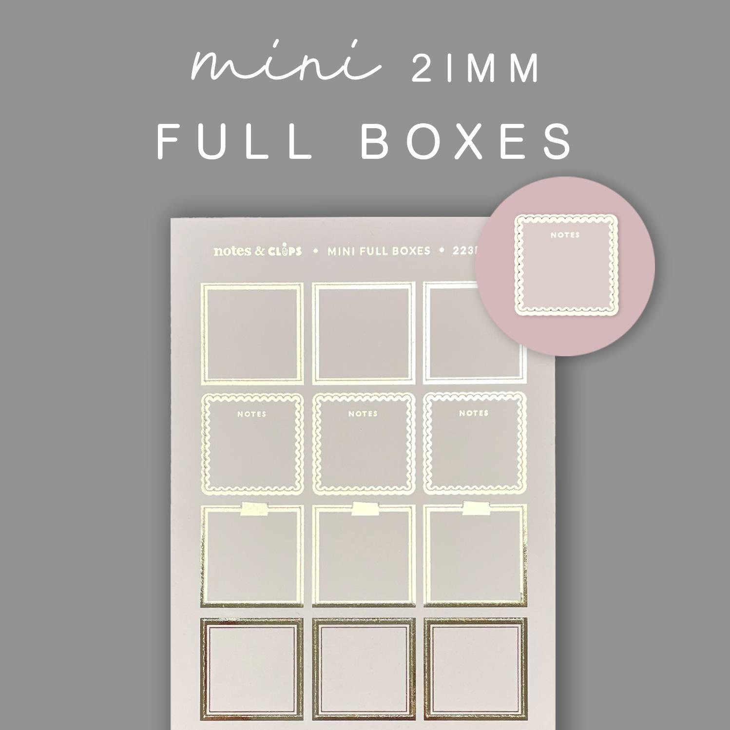 Mini Full Note Boxes