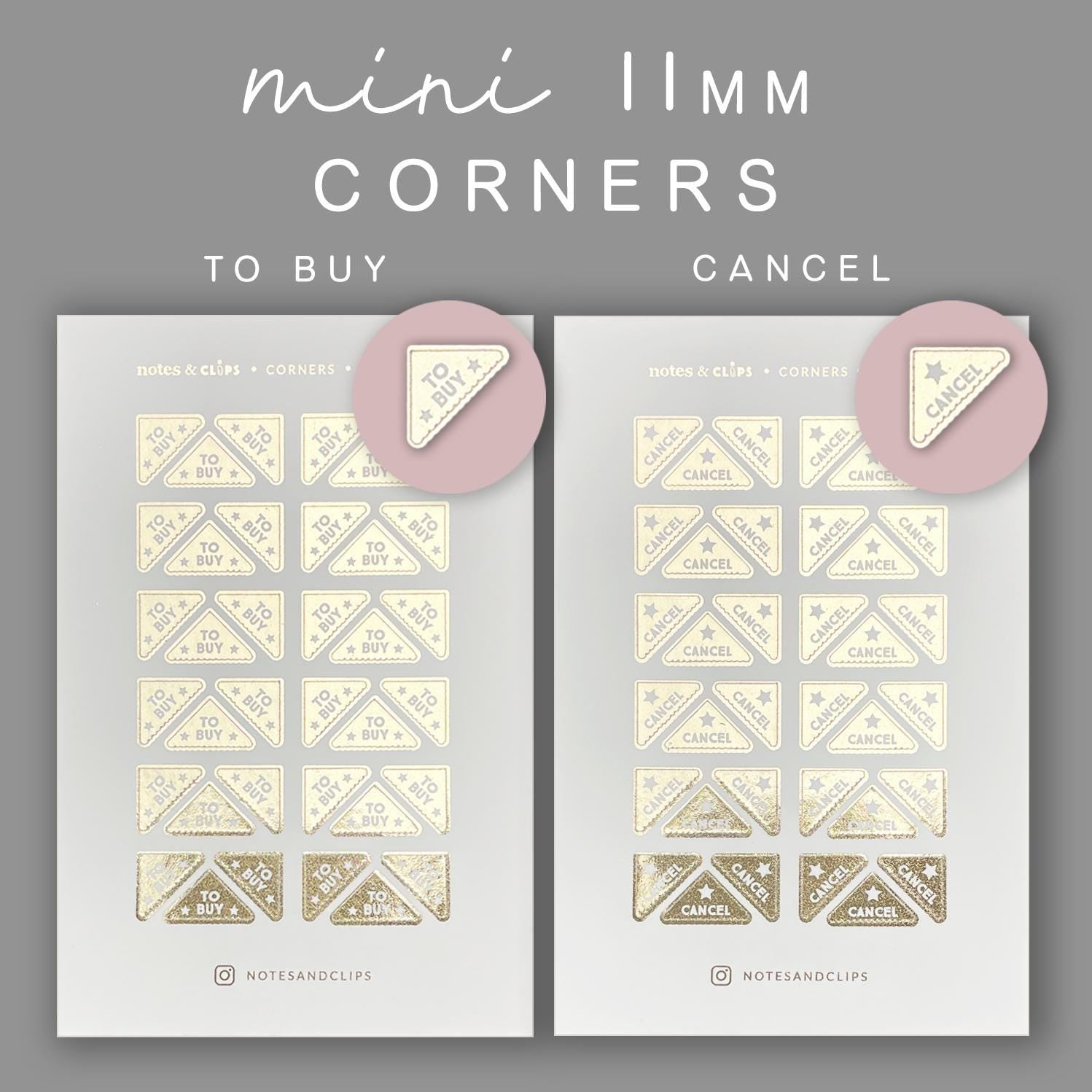 Mini Task Corner Stickers