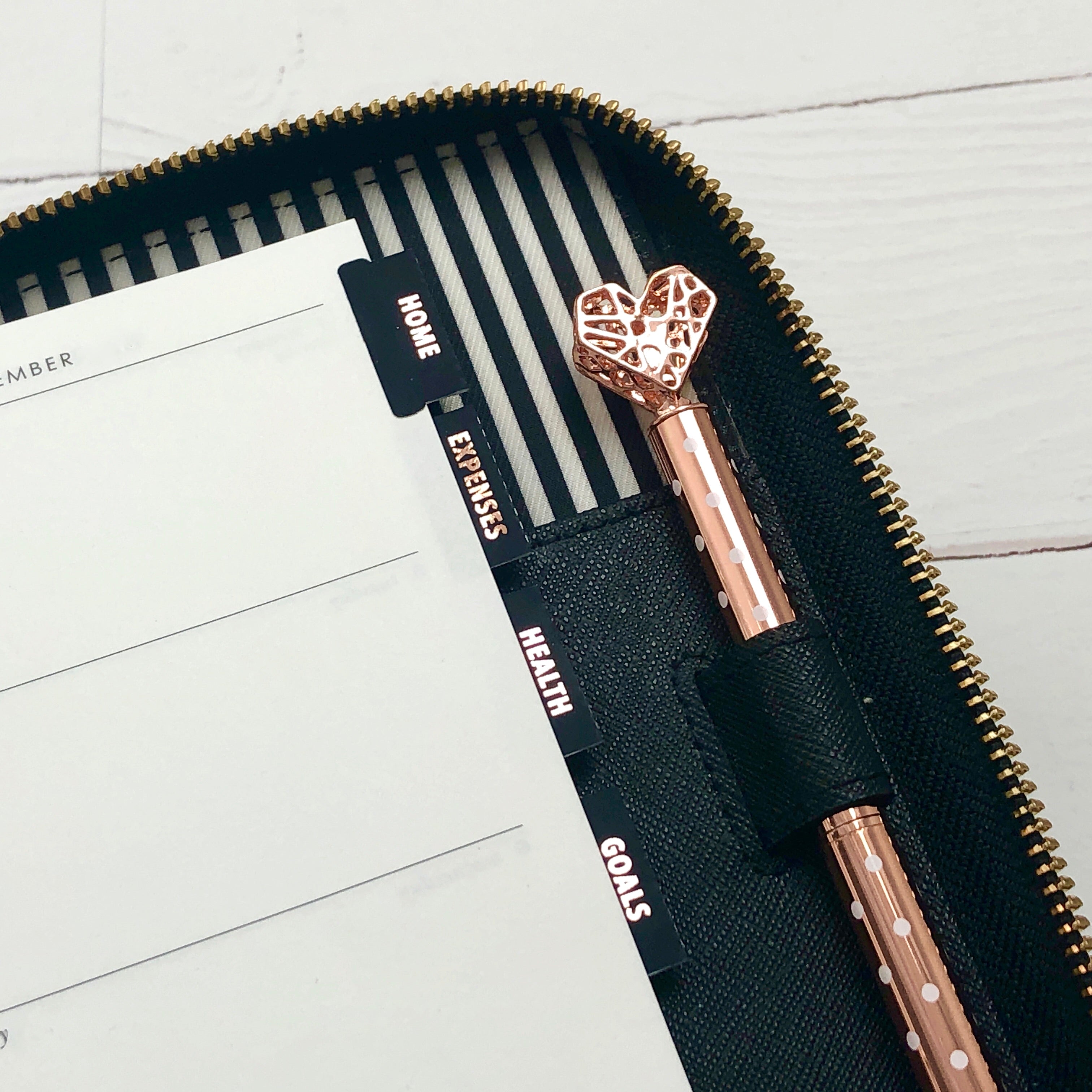 Black & Foil Medium Lifestyle Tab Stickers