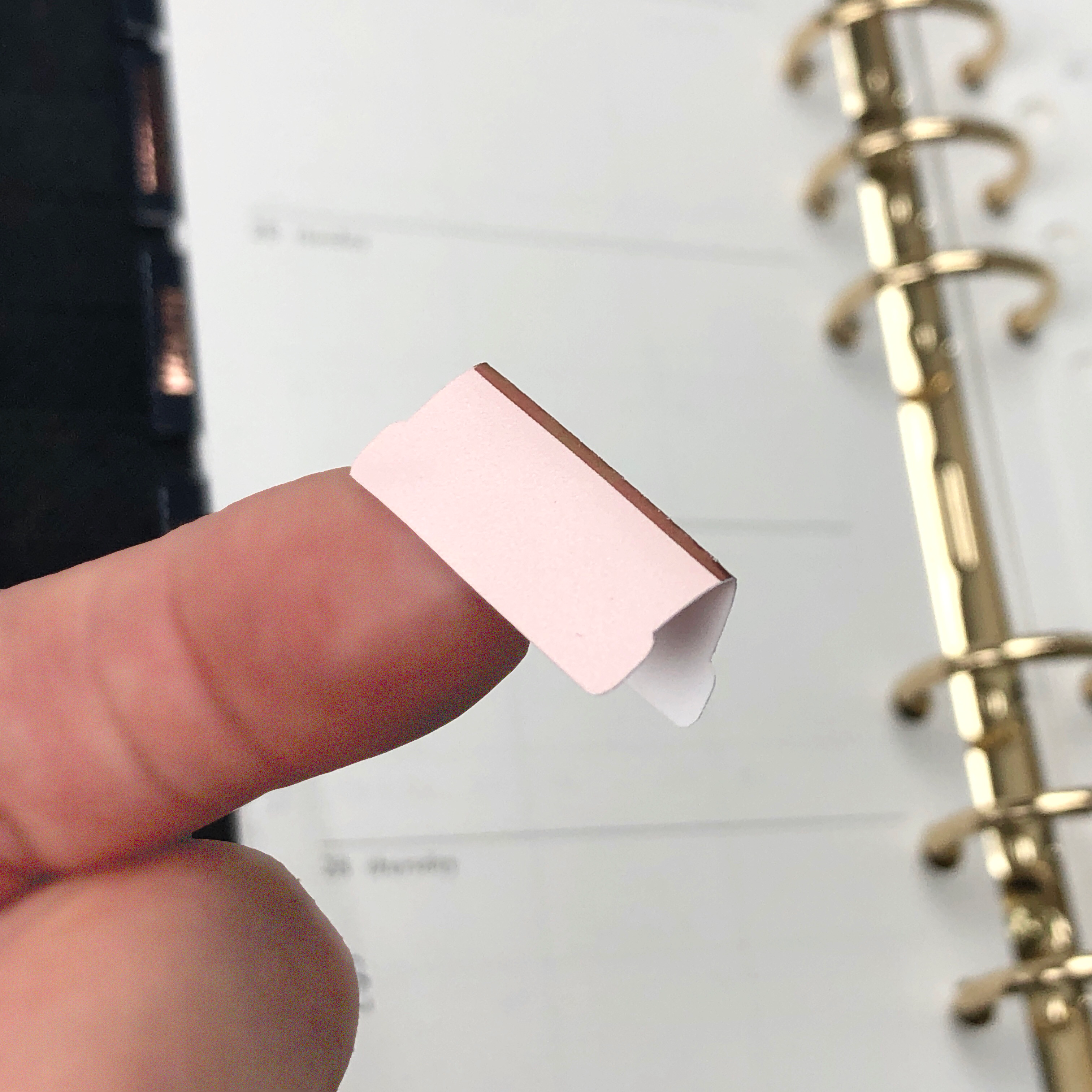 Blush & Foil Medium Blank Tab Stickers